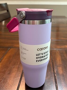 Carote 32oz purple & pink tumbler with flip lid